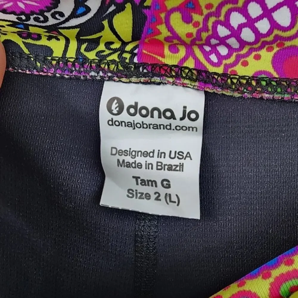 NEW Dona Jo Eco Friendly Skirt‎ Day Of The Dead Athletic Skirt Size Large